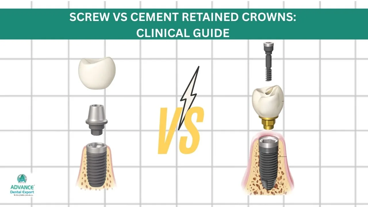 Cement-Retained vs Screw-Retained Crowns: Guide for Dentists